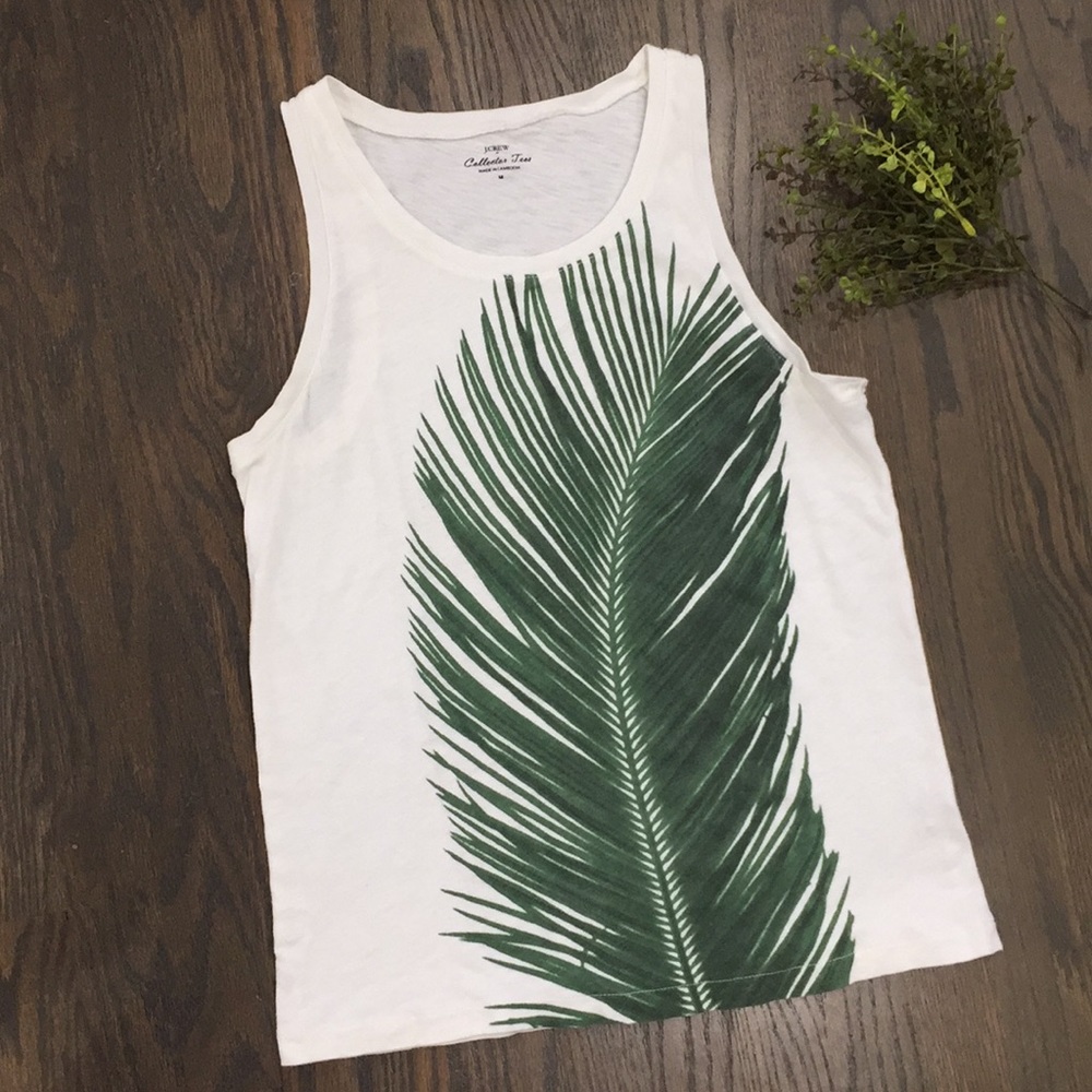 J Crew palm 🌿 leaf tank